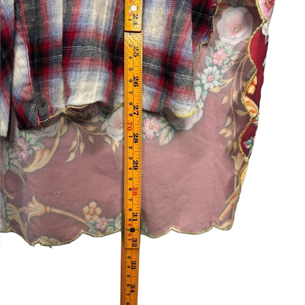 Aratta Silent Journey Mixed Fabric Embroidered Embellished Tunic Top Large - Picture 10 of 11